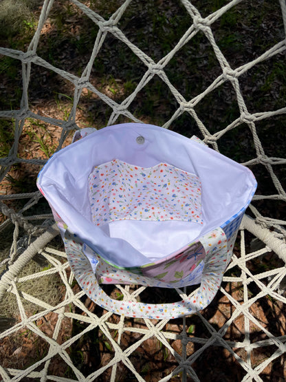 Bow Patchwork Mini Tote Bag